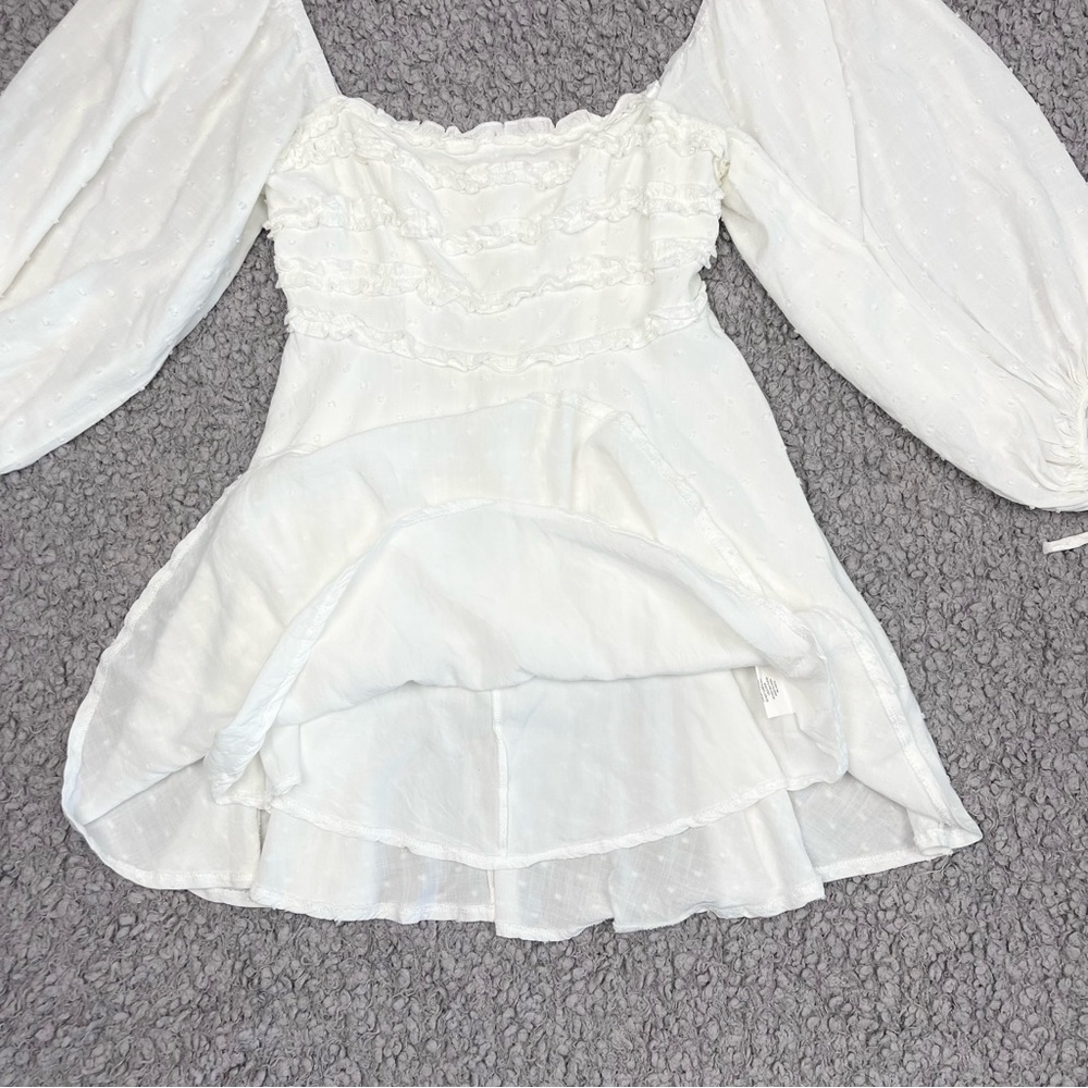 Hello Molly On the Horizon White Ruffle Mini Dress - Picture 9 of 13